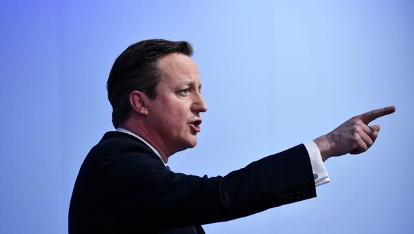 David Cameron, primer ministro de Reino Unido durante su campaña electoral - Sputnik Mundo