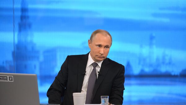 Línea directa con Vladímir Putin (2015) - Sputnik Mundo