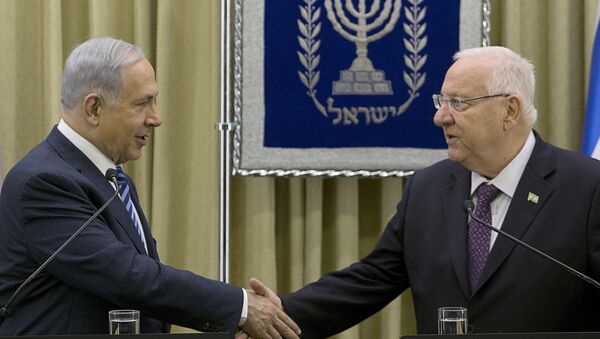 Primer ministro de Israel, Benjamín Netanyahu y presidente de Israel, Reuven Rivlin - Sputnik Mundo