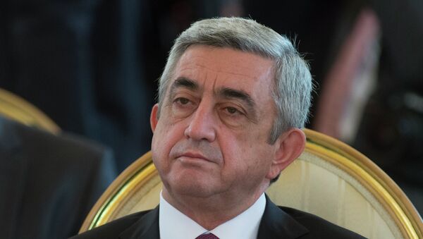 Serzh Sargsián, presidente de Armenia (archivo) - Sputnik Mundo