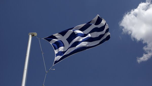 Bandera de grecia (imagen referencial) - Sputnik Mundo