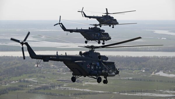 Helicópteros Mi-8AMTSh (archivo) - Sputnik Mundo