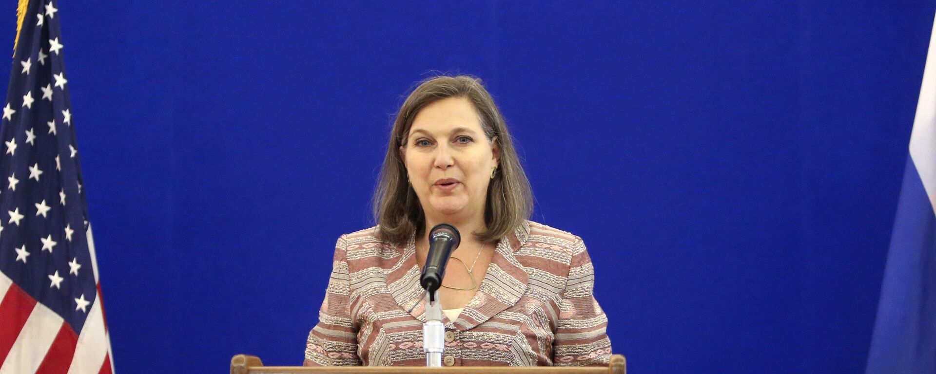 U.S. Assistant Secretary of State for European and Eurasian Affairs Victoria Nuland speaks as she attends a news conference after talks with the Russian Foreign Ministry officials in Moscow, Russia, May 18, 2015. - Sputnik Mundo, 1920, 11.01.2022