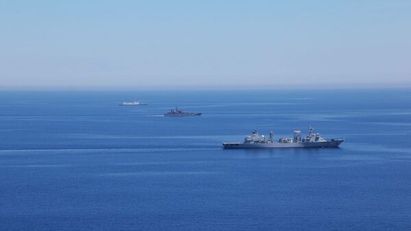 Maniobras ruso-chinas Cooperación Naval 2015 - Sputnik Mundo