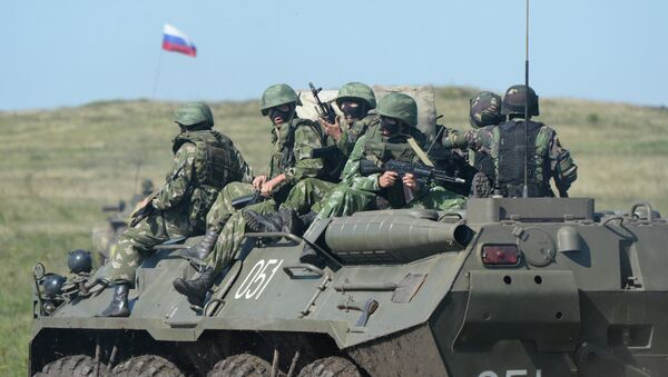 Soldados rusos participan en ejercicios antiterroristas Ruso-Chinos, 2013 - Sputnik Mundo
