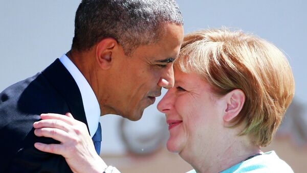 Presidente de EEUU, Barack Obama y canciller de Alemania, Angela Merkel (archivo) - Sputnik Mundo