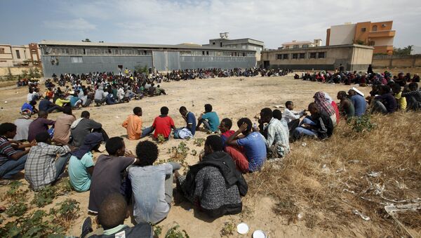 Migrantes en Libia (archivo) - Sputnik Mundo