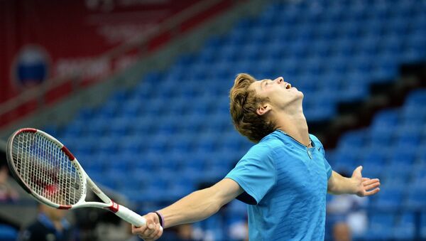 Andrey Rubliov, tenista ruso, en la Copa Davis 2014 - Sputnik Mundo