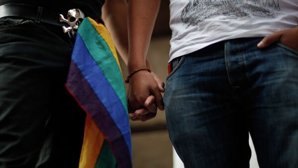 Los activistas celebran la legalización del matrimonio entre personas del mismo sexo en la asamblea de la Ciudad de México - Sputnik Mundo
