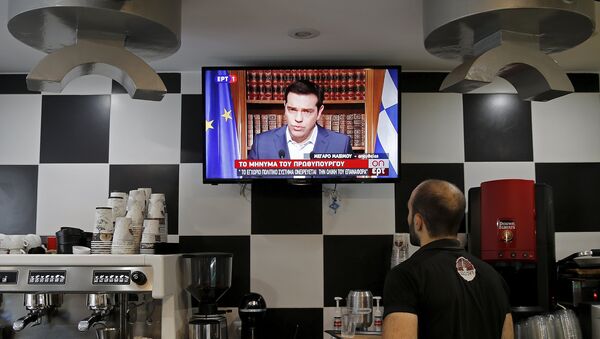 Discurso televisivo del primer ministro de Grecia, Alexis Tsipras - Sputnik Mundo