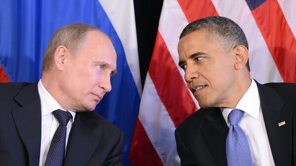Presidente de Rusia, Vladímir Putin (izda.) y presidente de EEUU, Barack Obama - Sputnik Mundo