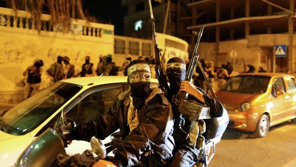 Militantes de Hamás en Gaza - Sputnik Mundo