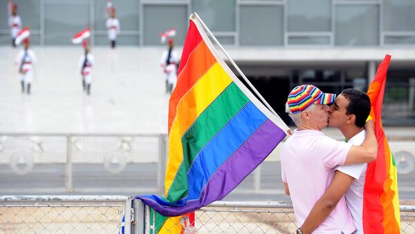 Una pareja gay en Brasil (archivo) - Sputnik Mundo