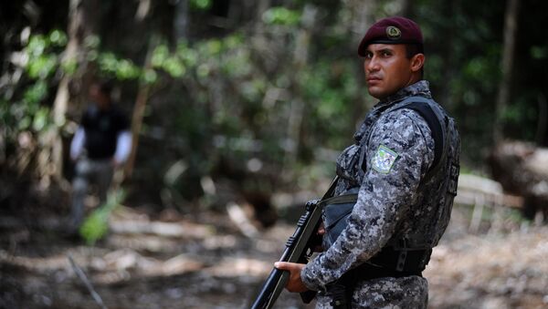 Un agente de la Fuerza Nacional de Seguridad Pública en el bosque de Amazonia - Sputnik Mundo