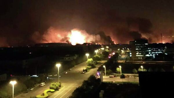 Explosión en la zona industrial de la ciudad china de Tianjin - Sputnik Mundo