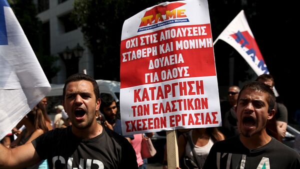 Las protestas en Grecia - Sputnik Mundo