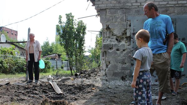 Consecuencias del bombardeo en Donetsk - Sputnik Mundo