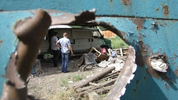 Resultado de un bombardeo ucraniano de Donetsk - Sputnik Mundo
