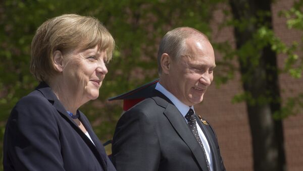 Angela Merkel, canciller de Alemania, y Vladímir Putin, presidente de Rusia (archivo) - Sputnik Mundo