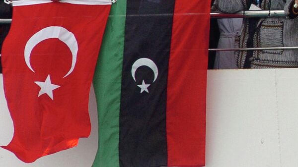 Banderas de Turquía y Libia - Sputnik Mundo
