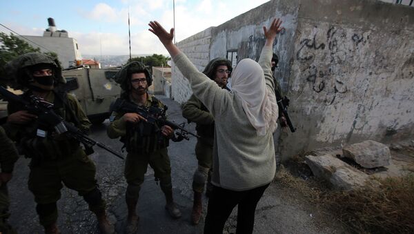 Soldados israelíes durante protestas en Cisjordania (Archivo) - Sputnik Mundo