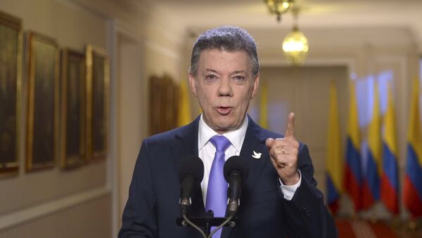 El presidente de Colombia, Juan Manuel Santos - Sputnik Mundo