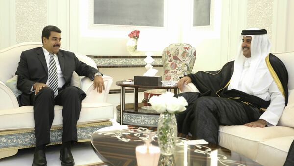 Presidente de Venezuela Nicolás Maduro y Emir de Catar Tamim Bin Hamad Al Zani - Sputnik Mundo