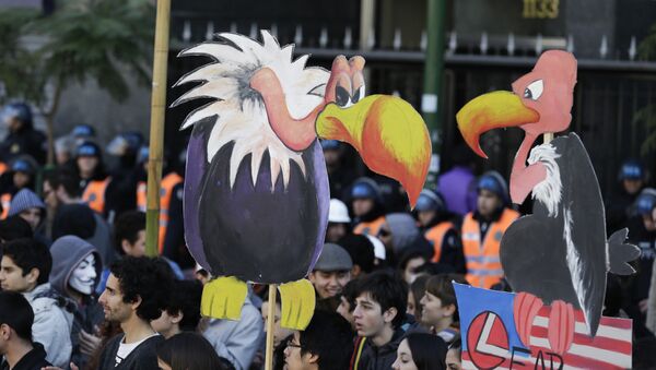Protesta contra los fondos buitre en Buenos Aires, Argentina - Sputnik Mundo