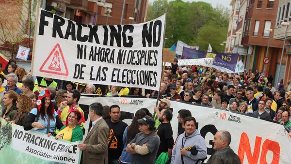 Demostraciones contra el 'fracking' en el norte de España - Sputnik Mundo