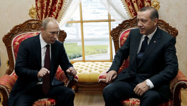 Presidente de Rusia, Vladímir Putin y presidente de Turquía, Recep Tayyip Erdogan (Archivo) - Sputnik Mundo