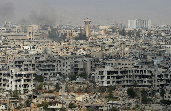 Combates del Ejército sirio en Djobar, suburbio  de Damasco - Sputnik Mundo