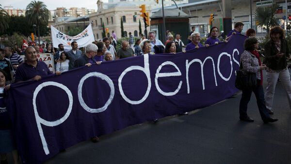 Manifestación contra las medidas de austeridad en Málaga - Sputnik Mundo