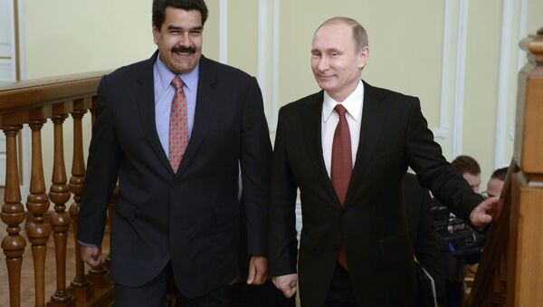El presidente de Venezuela, Nicolás Maduro, junto a su homólogo ruso, Vladímir Putin (archivo) - Sputnik Mundo