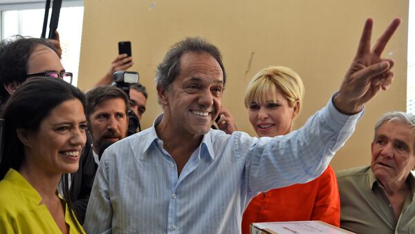 Daniel Scioli, candidato presidencial del gobernante Frente para la Victoria (FpV) - Sputnik Mundo
