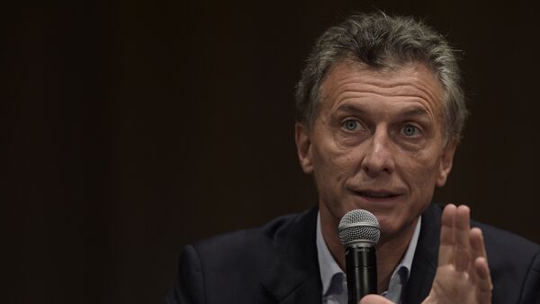 Argentina's president elect Mauricio Macri speaks during a press conference in Buenos Aires on November 23, 2015 - Sputnik Mundo