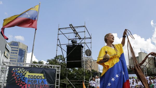 Mitin de la oposición en Caracas, Venezuela - Sputnik Mundo