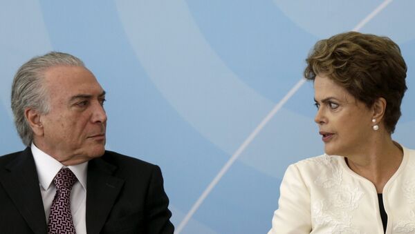 El presidente de Brasil, Michel Temer, y la expresidenta Dilma Rousseff - Sputnik Mundo