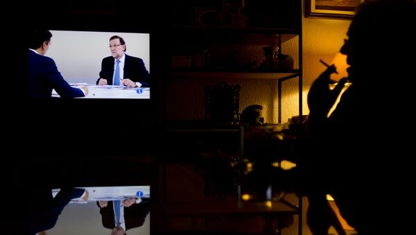 Debate televisivo entre Mariano Rajoy, presidente del PP, y Pedro Sánchez, presidente del PSOE - Sputnik Mundo