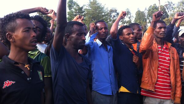 Manifestación de protesta en Wolenkomi, Etiopía - Sputnik Mundo
