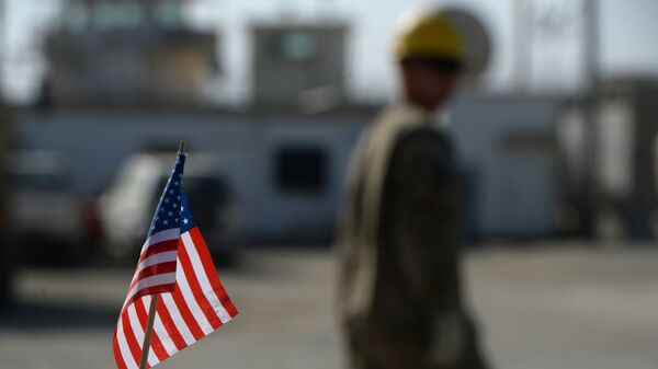 Bandera estadounidense en la Base Aérea de Bagram - Sputnik Mundo