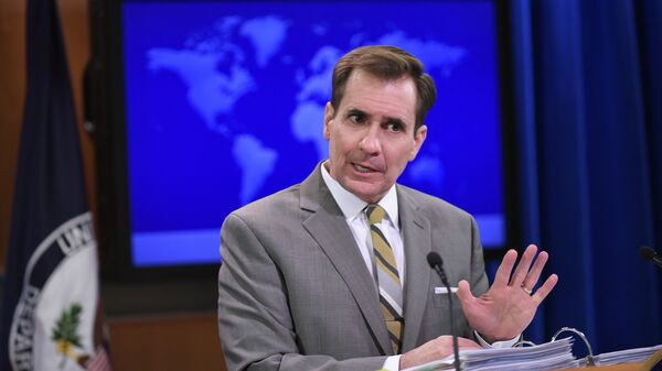 State Department Spokesman John Kirby speaks during the daily briefing at the State Department on January 6, 2015 in Washington, DC - Sputnik Mundo