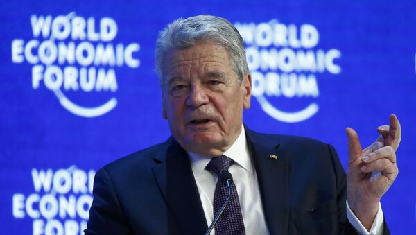 Presidente de Alemania, Joachim Gauck en el Foro Económico en Davos - Sputnik Mundo