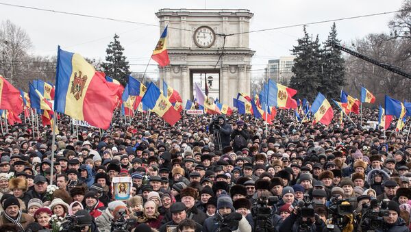 Manifestación antigubernamental en Moldavia - Sputnik Mundo