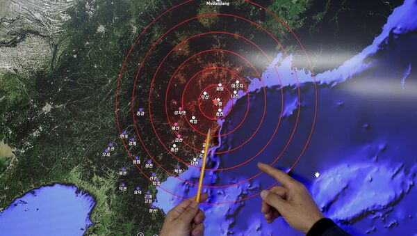 Foco sísmico que afectó Corea del Sur el 6 de enero de 2016 - Sputnik Mundo
