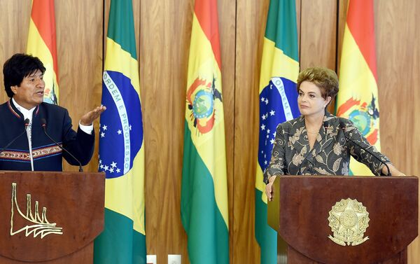 Expresidente de Bolivia, Evo Morales y expresidenta de Brasil, Dilma Rousseff - Sputnik Mundo