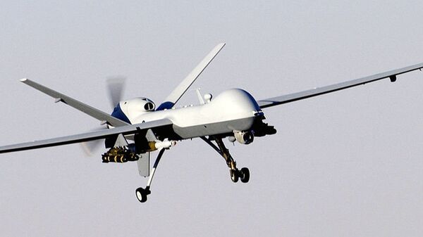 US MQ-9 Reaper drone in flight - Sputnik Mundo