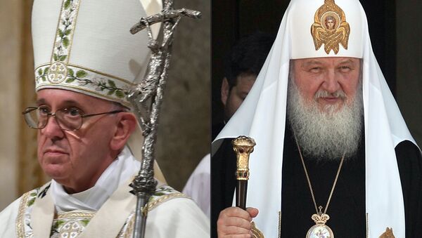 Papa Francisco y el patriarca ruso Kiril - Sputnik Mundo