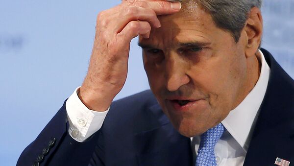 El secretario de estado de EEUU John Kerry durante su discurso en la Conferencia de Seguridad en Múnich - Sputnik Mundo