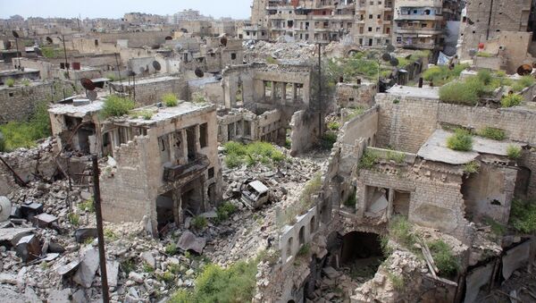 Edificios destruidos en Alepo - Sputnik Mundo