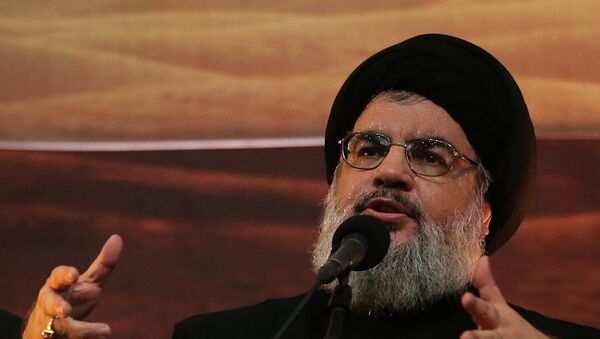 Hasan Nasrallah, el secretario general del movimiento chií libanés Hizbulá - Sputnik Mundo